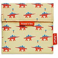 Rolleat - SnacknGo Animals | Bolsa Merienda Infantil Porta Sandwich Reutilizable y Ecológico sin BPA- Dino